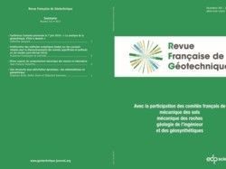 Couverture de la Revue française degéotechnique.
