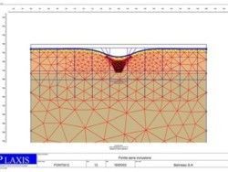 Figure 7 : Modélisation 2D de l’impact en surface, del’effondrement d’un vide.