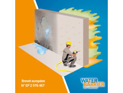 Procédé Water Barrier dont l’objectif est de concevoir une épaisse barrière imperméabilisante à l’arrière d’une structure enterrée pour mettre un terme aux venues d’eau.