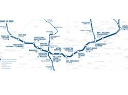 Carte du tronçon de la ligne 15 sud.